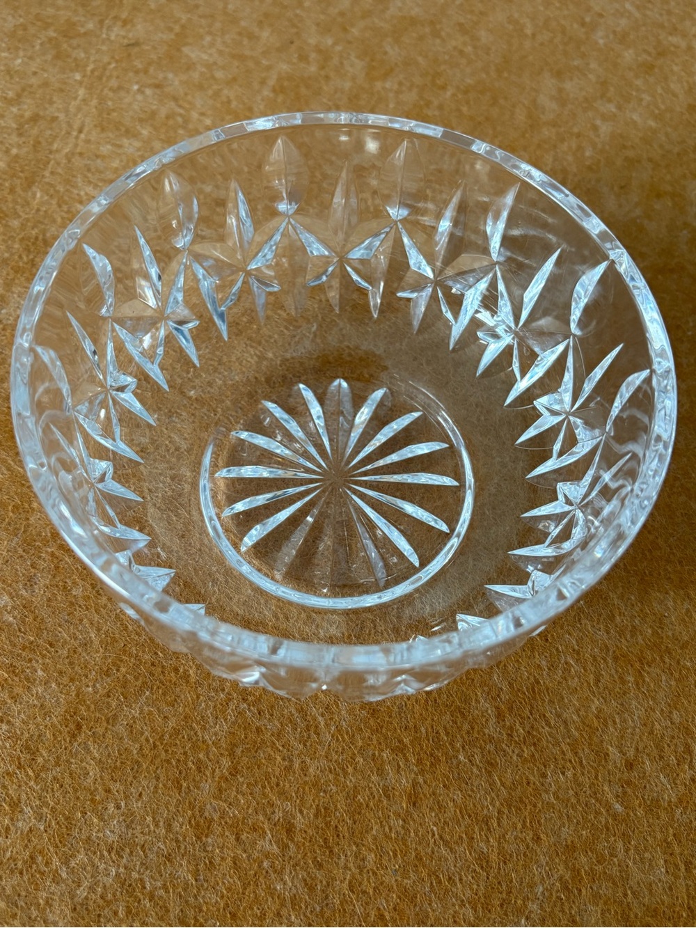 WATERFORD LISMORE Cut Crystal 5" Diameter Bowl-Signed